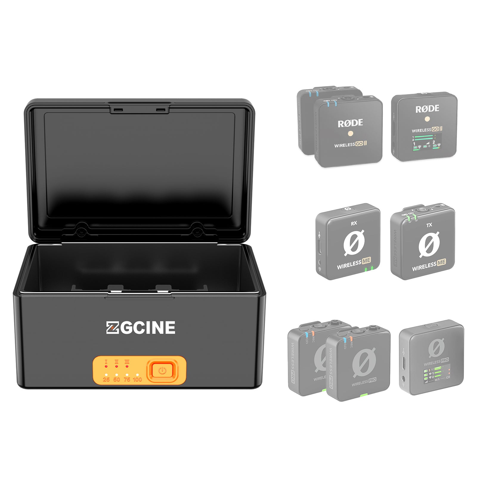 ZGCINE ZG-R30Pro Charging Case for Rode Microphones Wireless GO / Wire