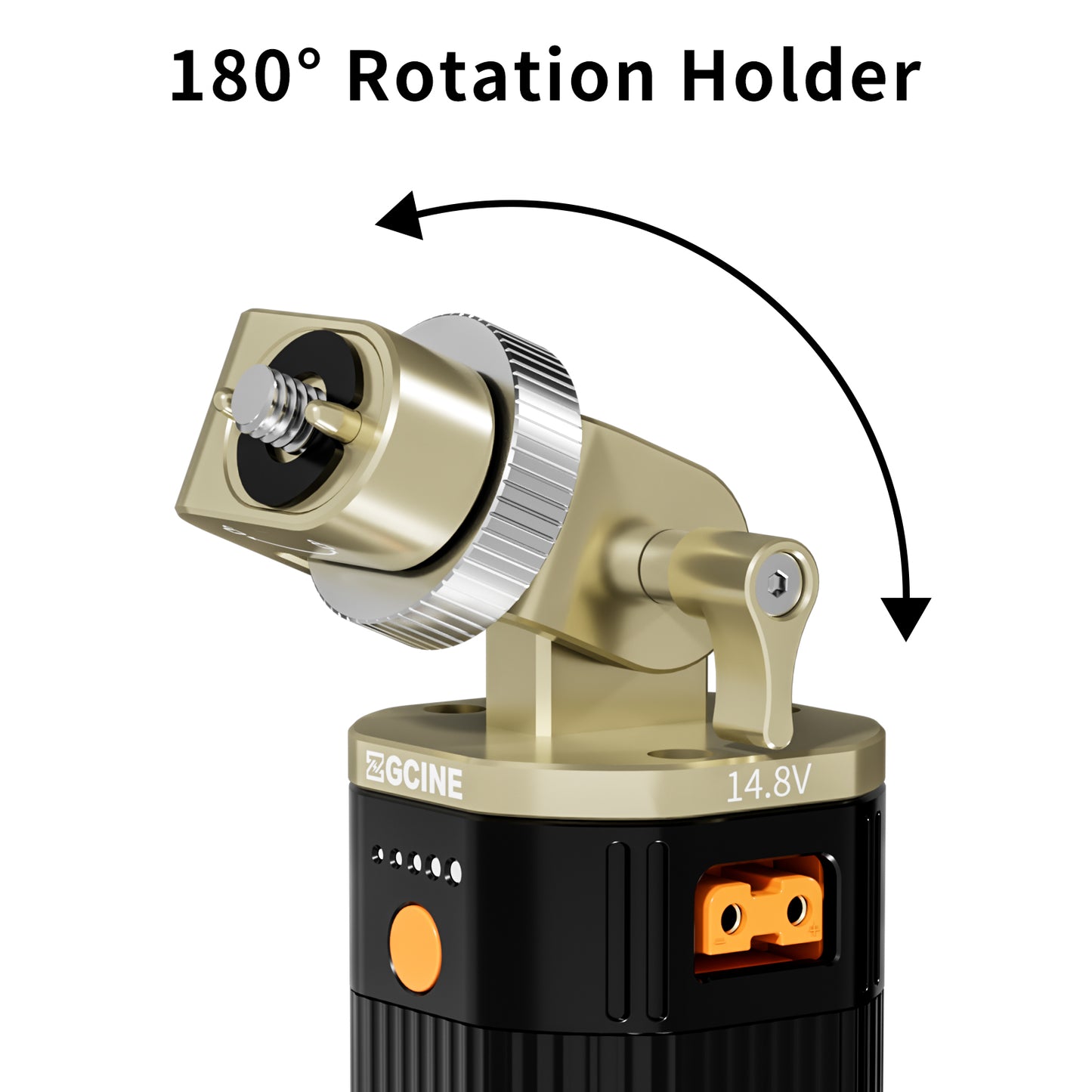 ZG-H90Pro Battery Grip with Bouncy Arri Locating Pin and 180° Rotation Holder（Coiled Braided Cable ）