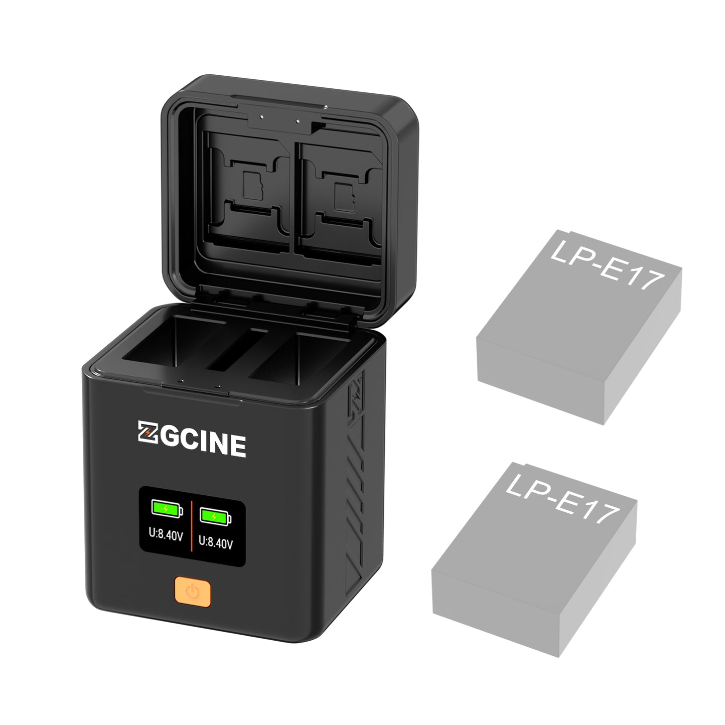 PS-LPE17 Charging Case USBC PD Fast Dual Charger for Canon LPE17 Camera Battery