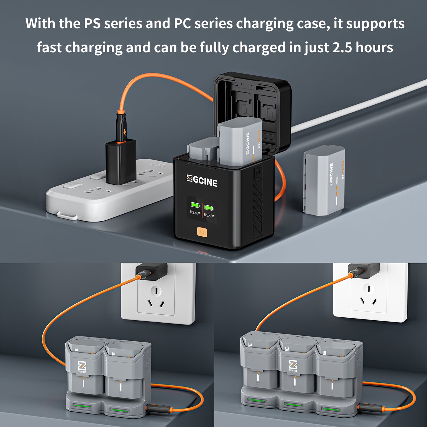 ZGCINE BT-FZ100 Camera Battery for SONY Camera (2600mAh Grey)