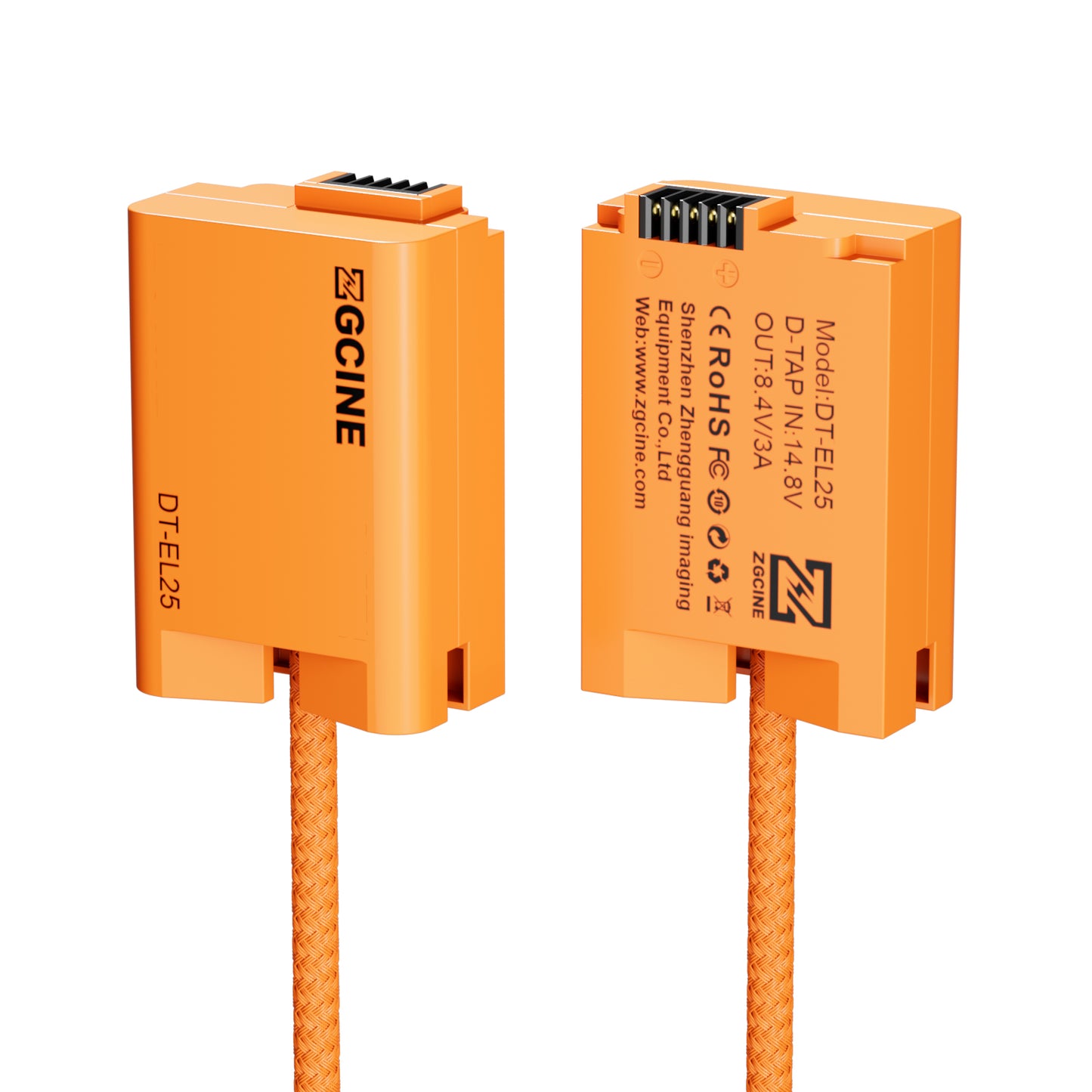 ZGCINE D-Tap to EL25 For Nikon Dummy Battery Cable(braided wire)