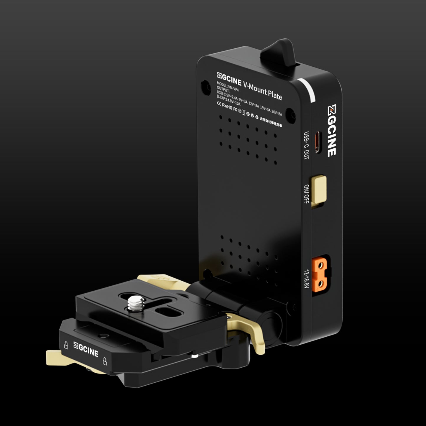 VM-VP4 Quick Release V-Mount Plate for V Mount Battery, DSLR Camera,Tripod etc.