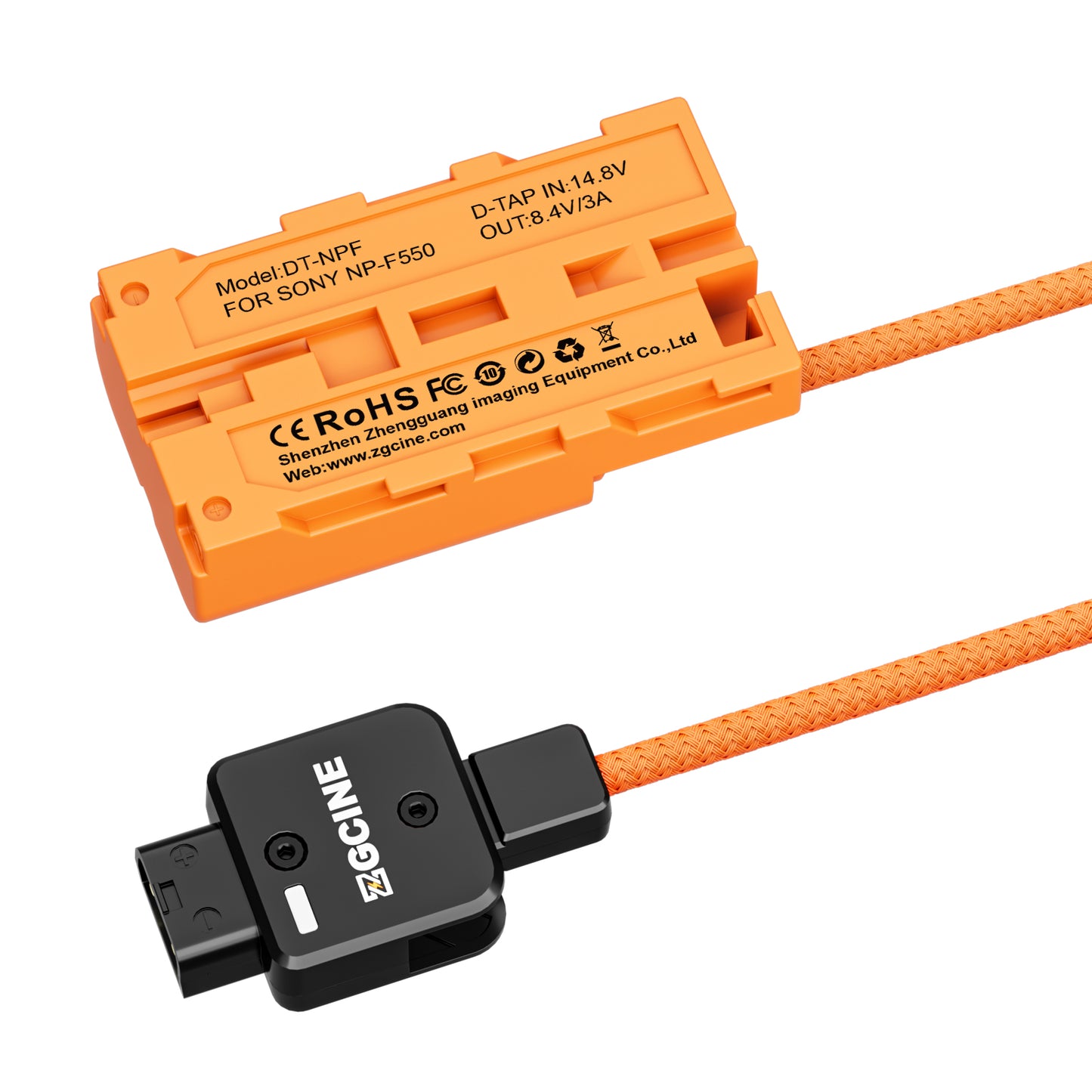 ZGCINE D-Tap to NPF for SONY Dummy Battery Cable(braided wire)