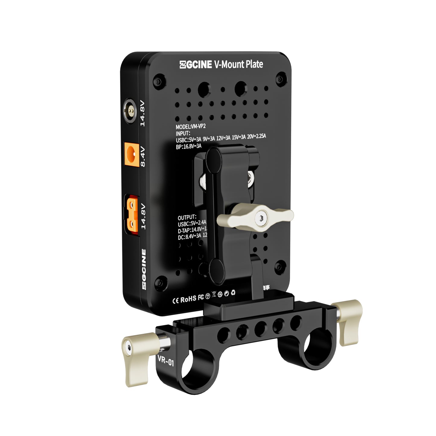 ZGCINE VM-VP2 kit3 V mount battery plate(Support USB-C PD input)