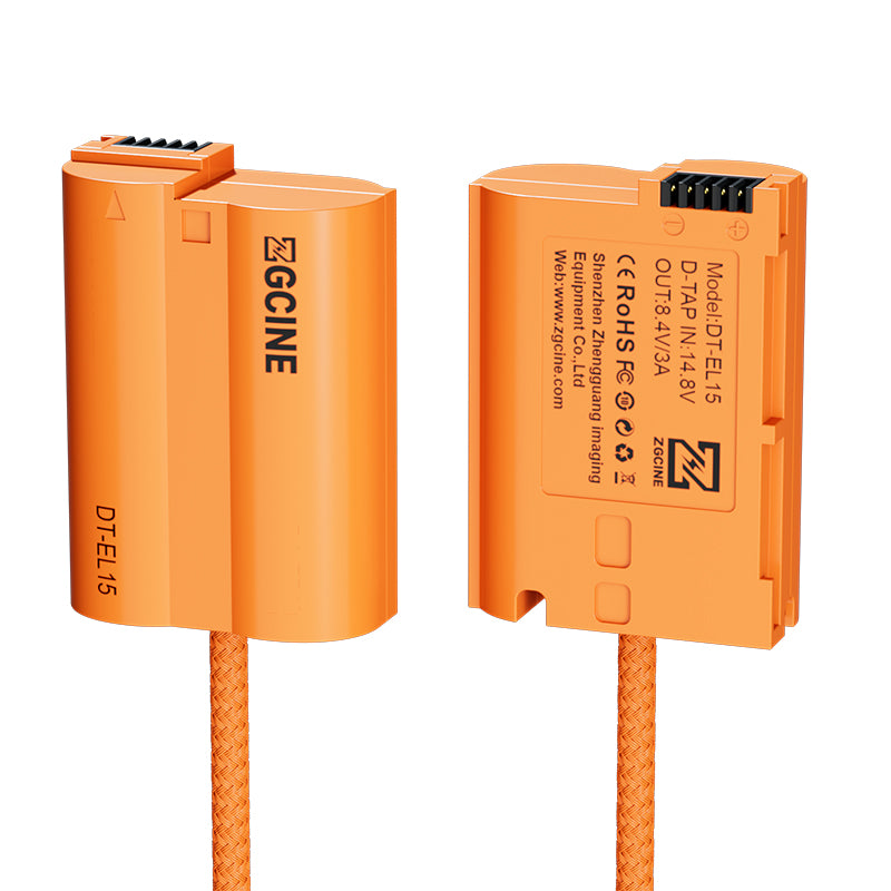 ZGCINE D-Tap to EL15 for Nikon Dummy Battery Cable(braided wire)