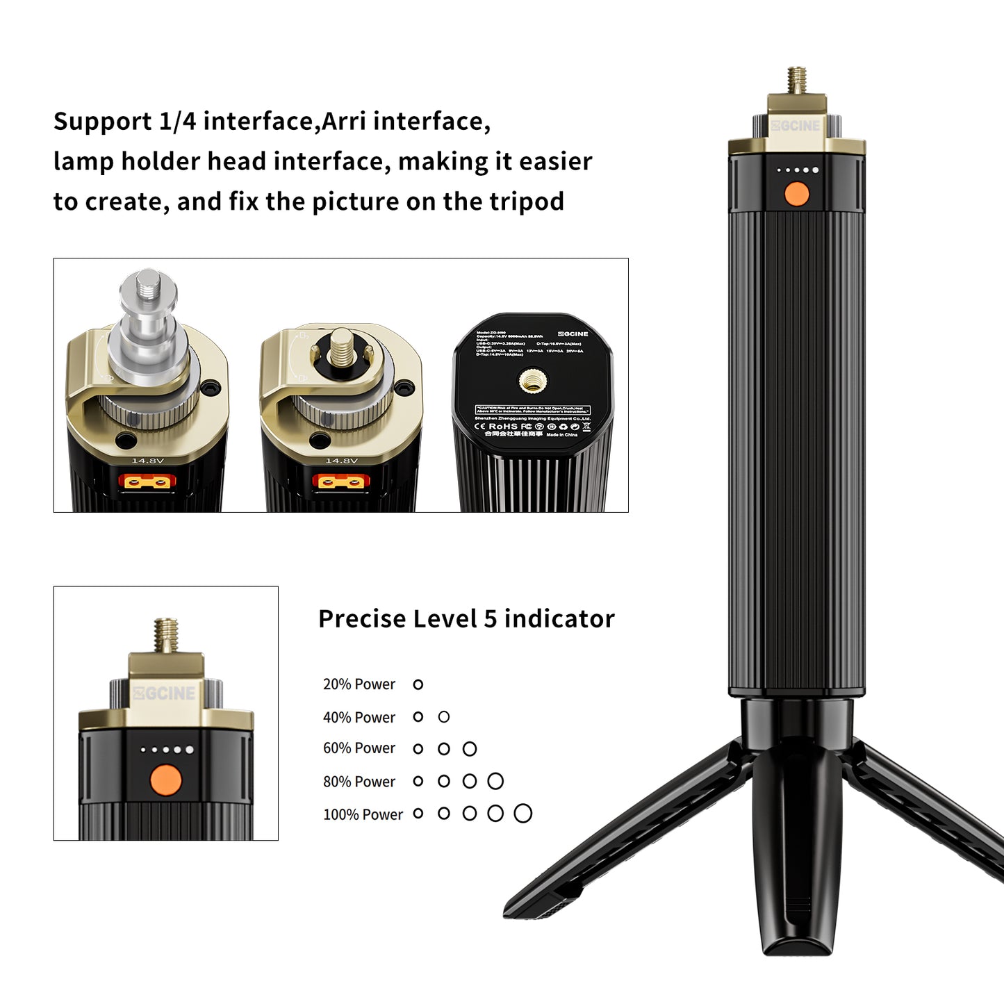 ZGCINE ZG-H90 Battery Grip(Dedicated to handheld Video light)