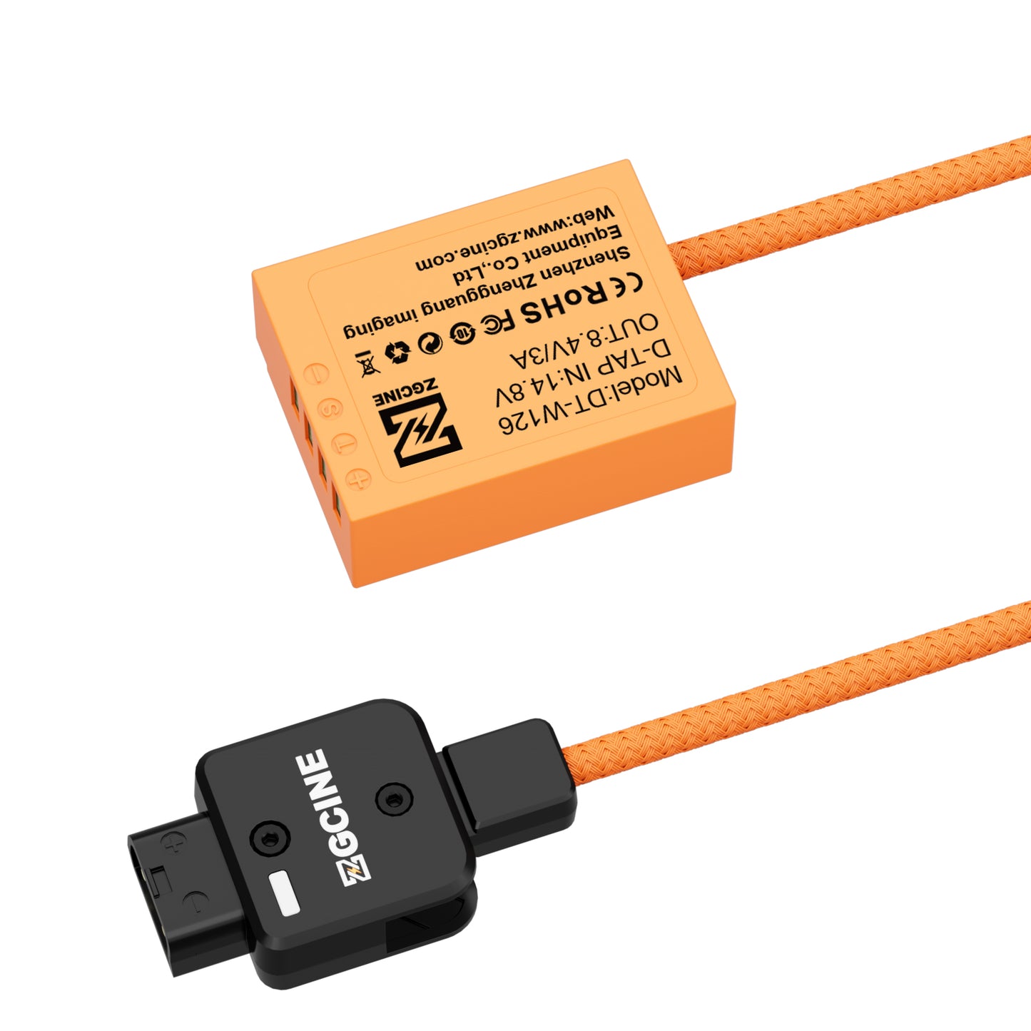 ZGCINE D-Tap to W126 for Fujifilm Dummy Battery Cable(braided wire)