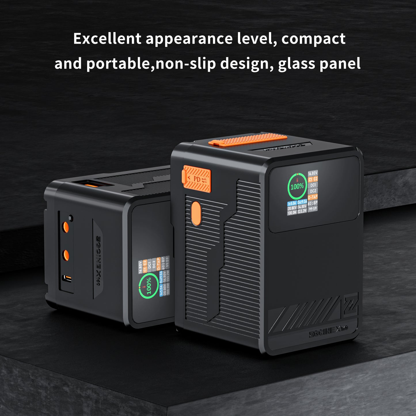 ZGCINE ZG-X160 V-Mount Battery,Support bidirectional 100W PD USB-C Fast Charger,156Wh/14.8V