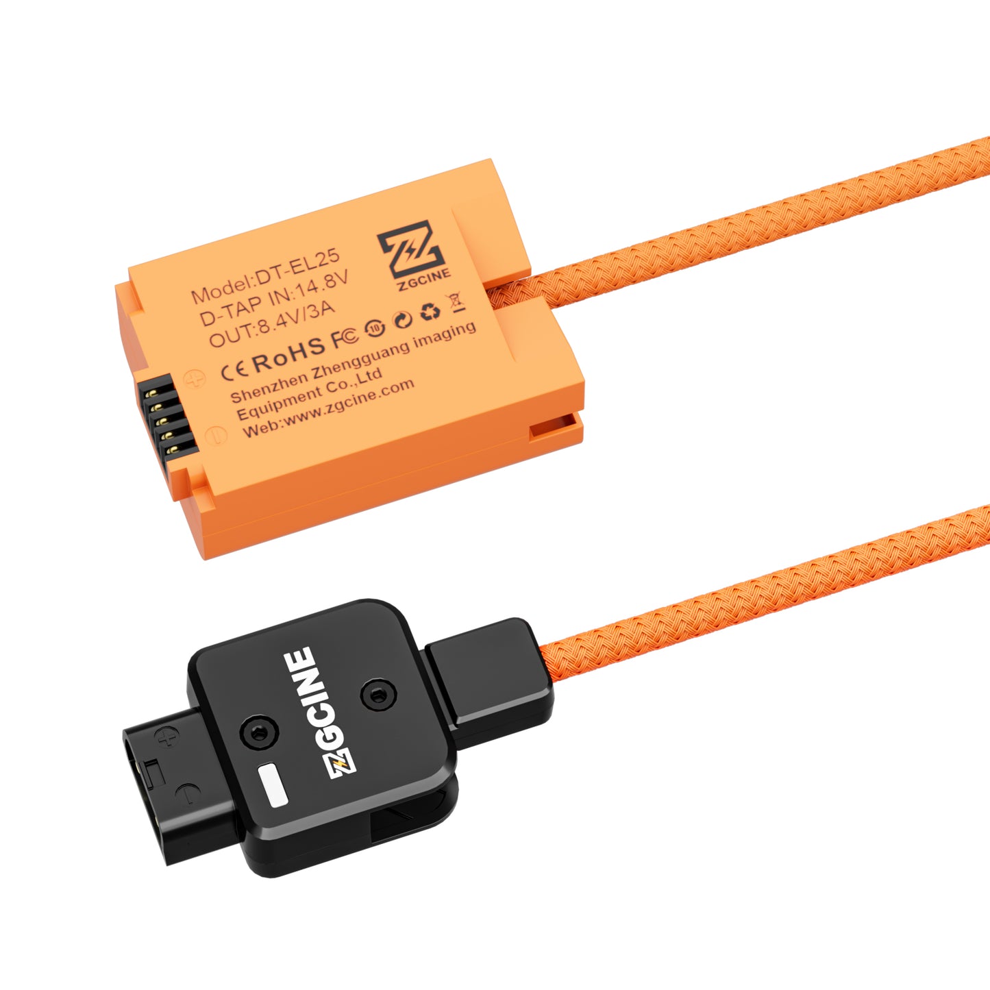 ZGCINE D-Tap to EL25 For Nikon Dummy Battery Cable(braided wire)