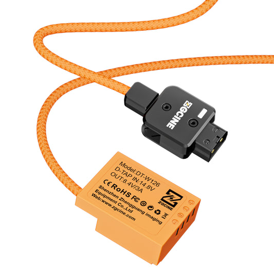 ZGCINE D-Tap to W126 for Fujifilm Dummy Battery Cable(braided wire)