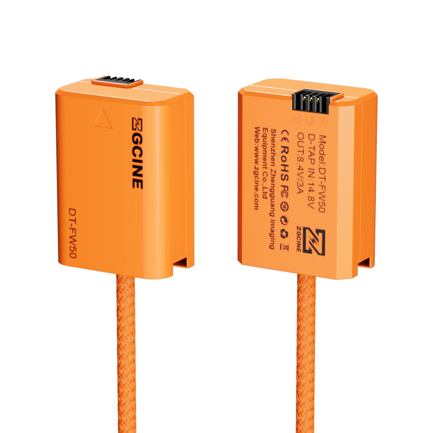 ZGCINE D-Tap to FW50 for SONY Dummy Battery Cable(braided wire)