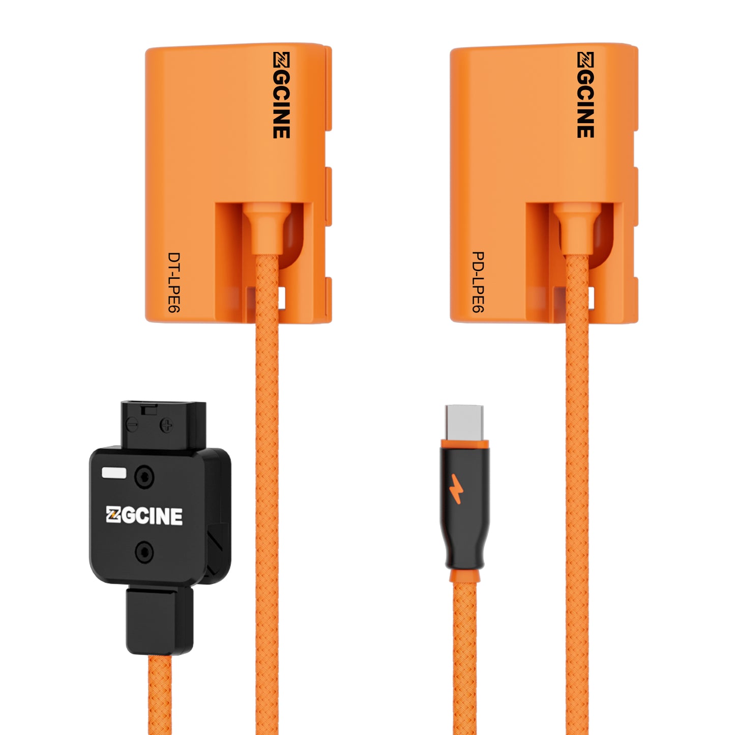 ZGCINE D-Tap to LPE6 for Canon Dummy Battery Cable(braided wire)