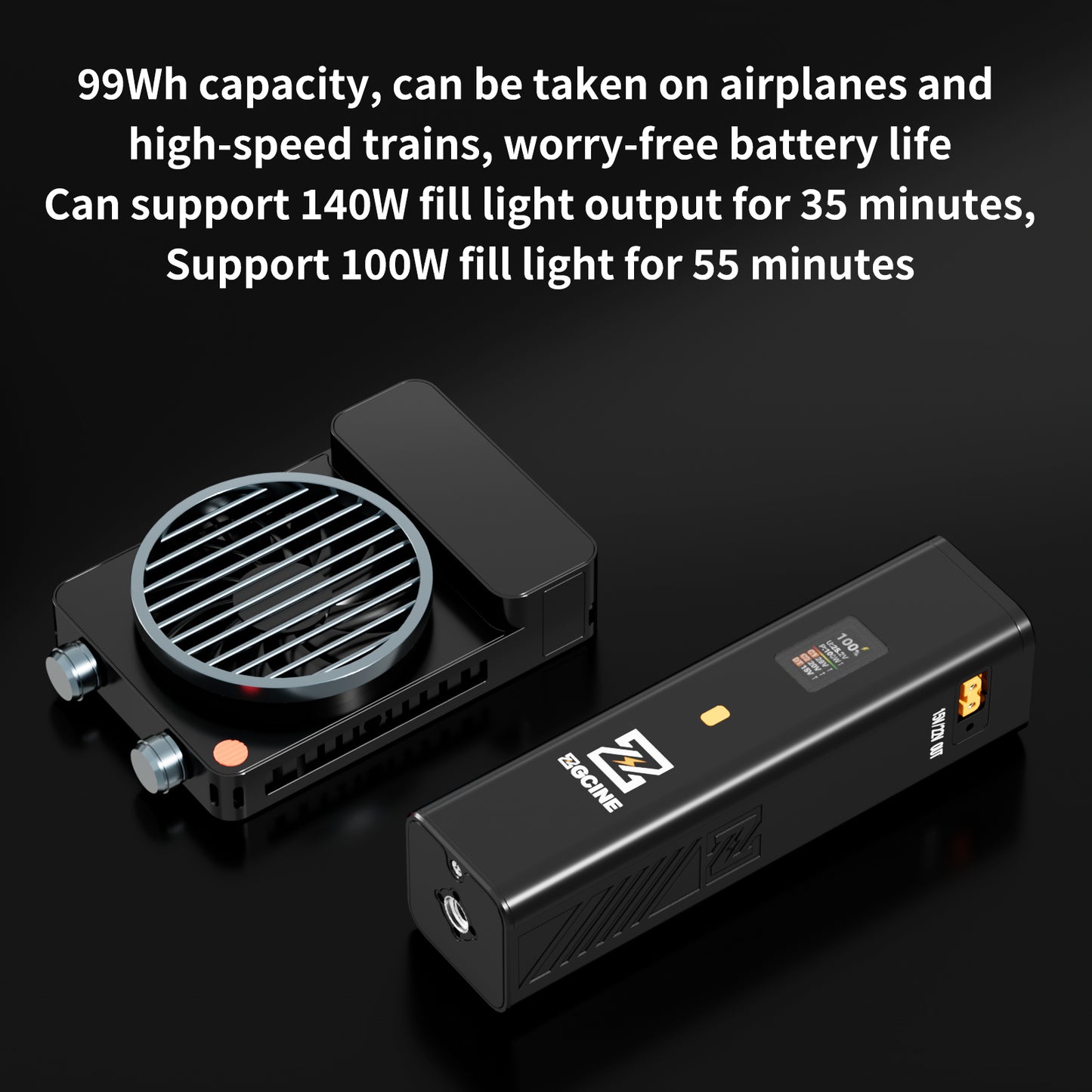 ZG-H110 Battery Grip Support USBC PD3.1 140W Input/Output With OLED Display