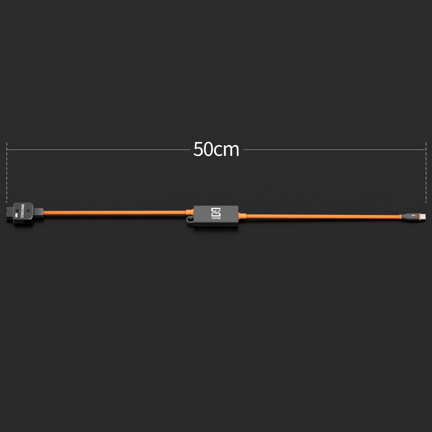 DT-PD 20" D-Tap to USB-C PD 2-Way V-Mount Charger Braided Power Delivery Cable for V-Mount Battery,Mirrorless Cameras, Phones &More