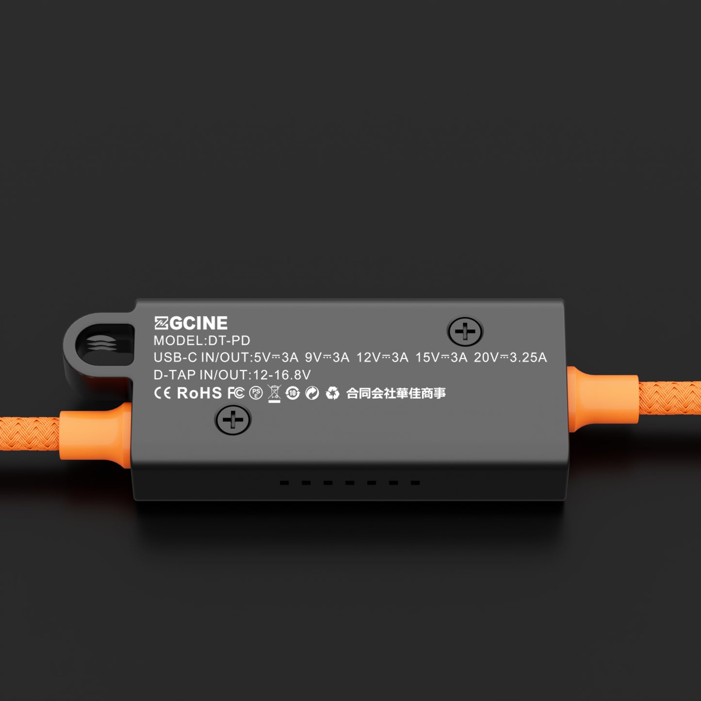 DT-PD 20" D-Tap to USB-C PD 2-Way V-Mount Charger Braided Power Delivery Cable for V-Mount Battery,Mirrorless Cameras, Phones &More