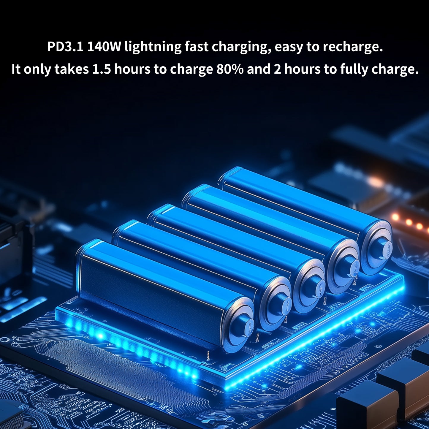 ZG-X222 V-Mount Battery 222Wh, PD3.1 140W Input/Output, with Dual USB-C, 3-D-TAP, Dual DC Port, 1.4in Digital Display(orange)