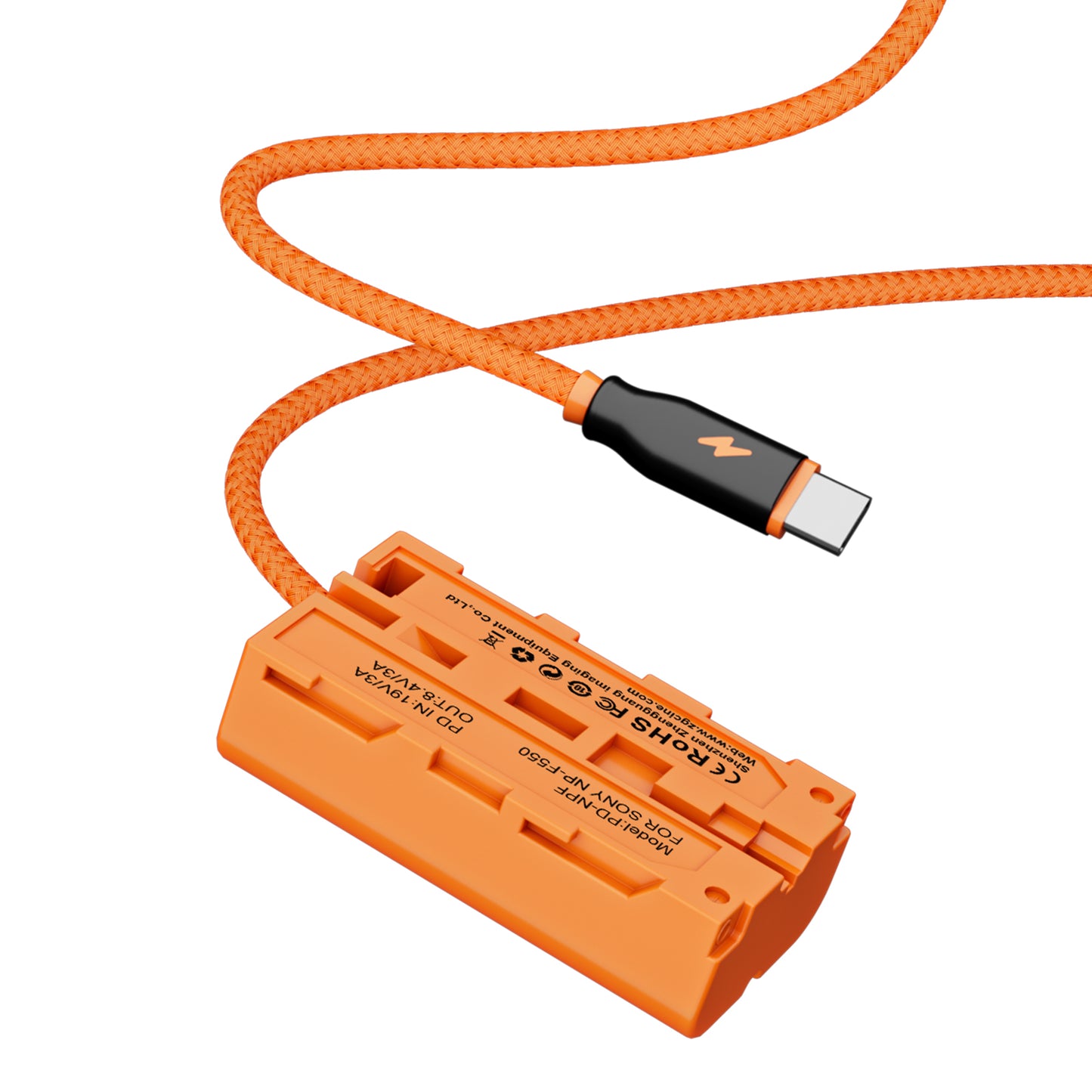 ZGCINE USB-C PD to NPF for SONY Dummy Battery Cable(braided wire)