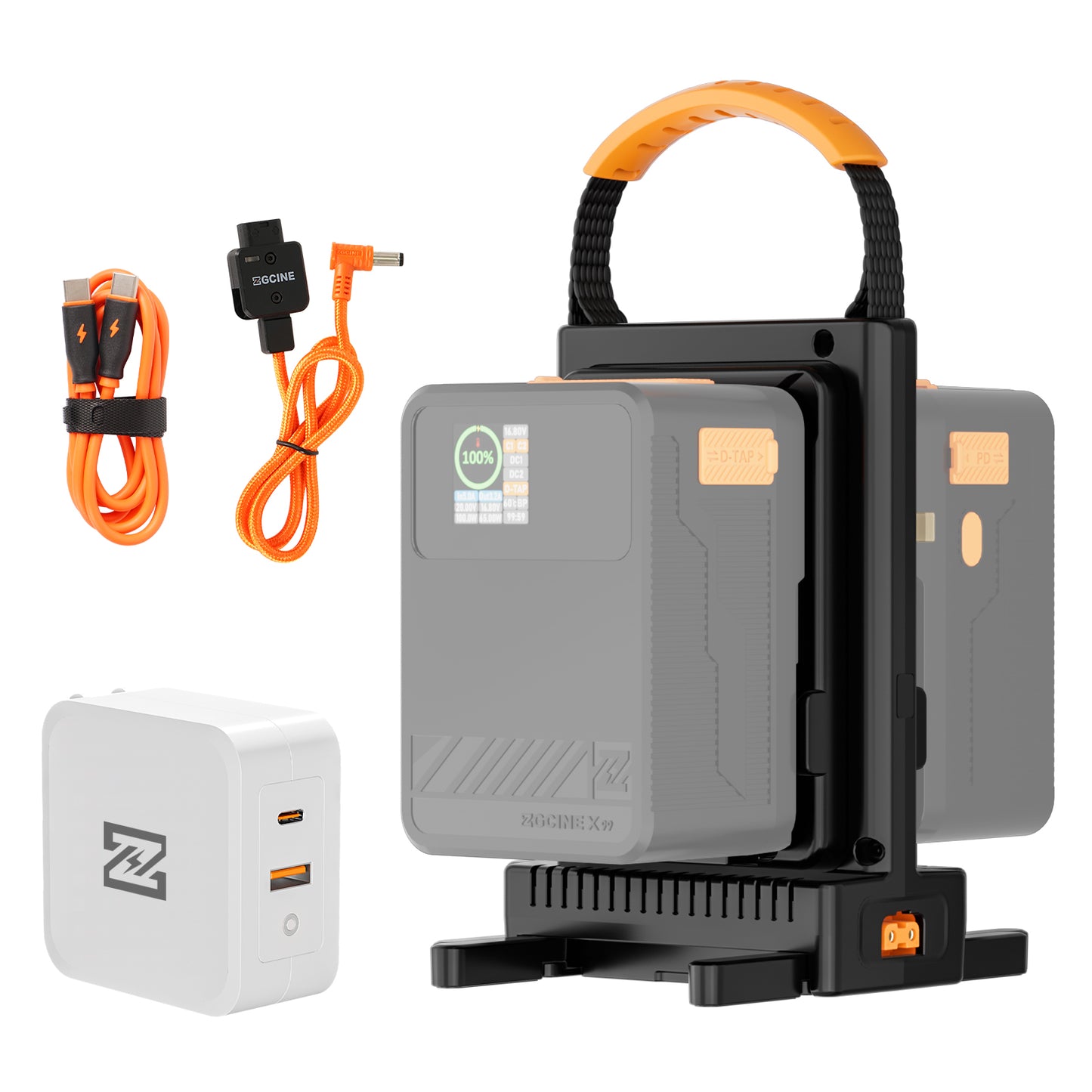 ZGCINE VM-C2 Dual Charger Kit for V-Mount Battery Charger, Support hot Switching Output