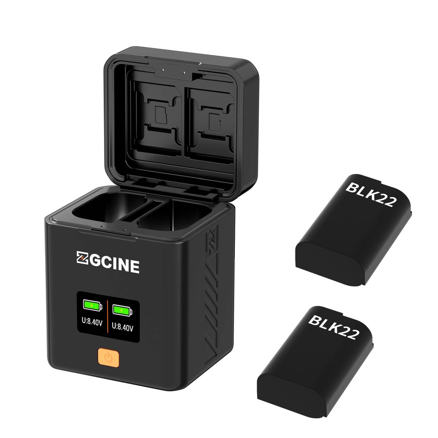 PS-BLK22 Charging Case USBC PD Fast Dual Charger for Panasonic LUMIX  DMW-BLK22 Camera Battery