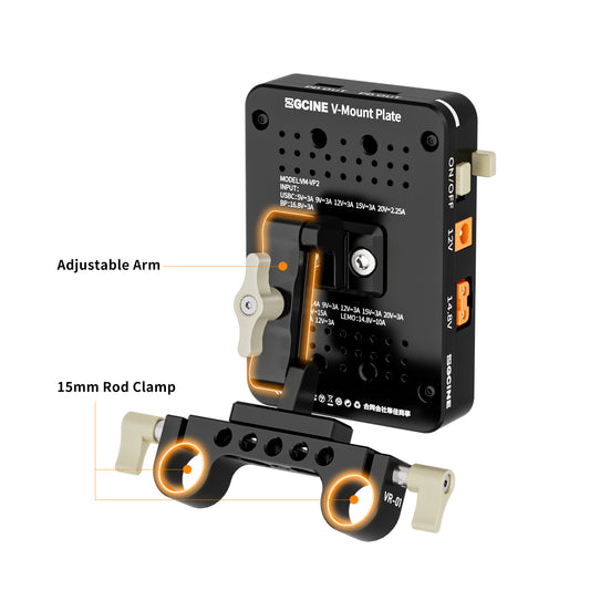 ZGCINE VM-VP2 kit3 V mount battery plate(Support USB-C PD input)