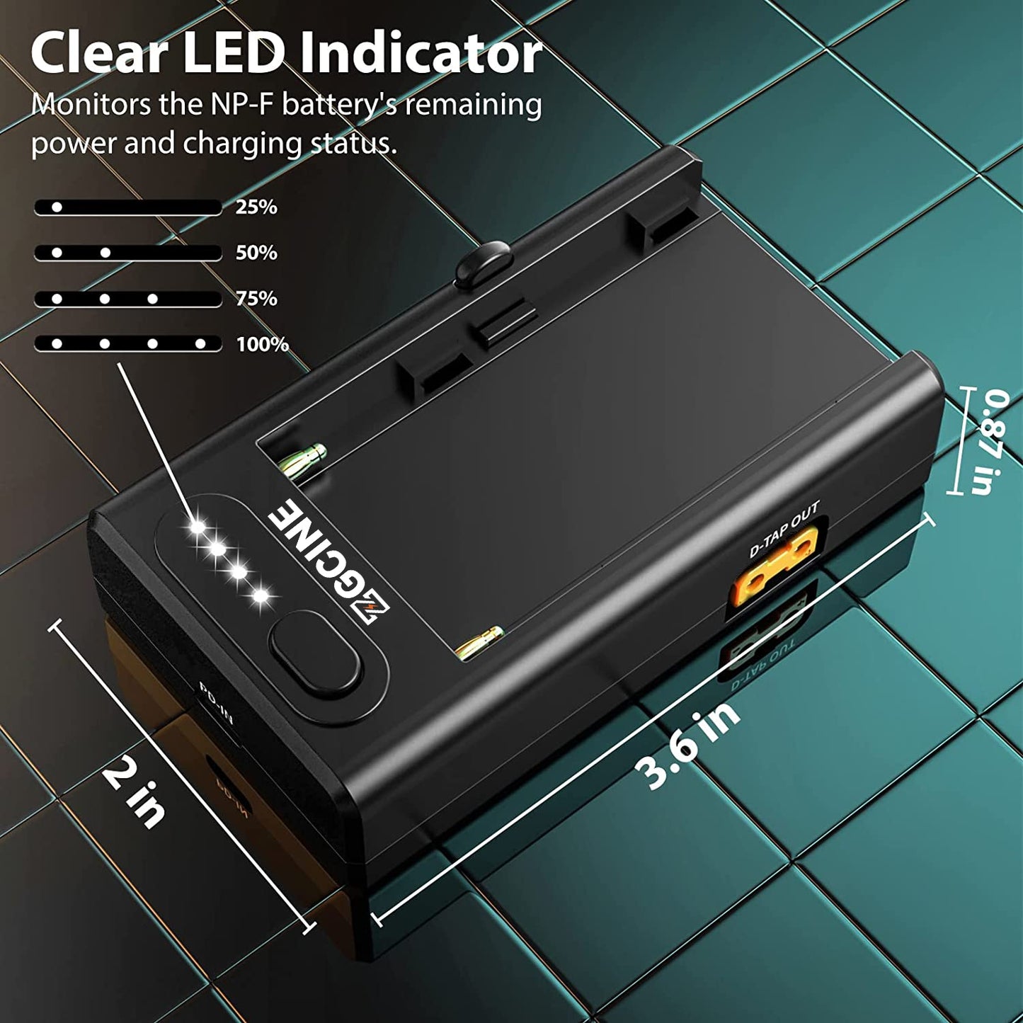 ZGCINE NP-F01 Battery Charger Adapter