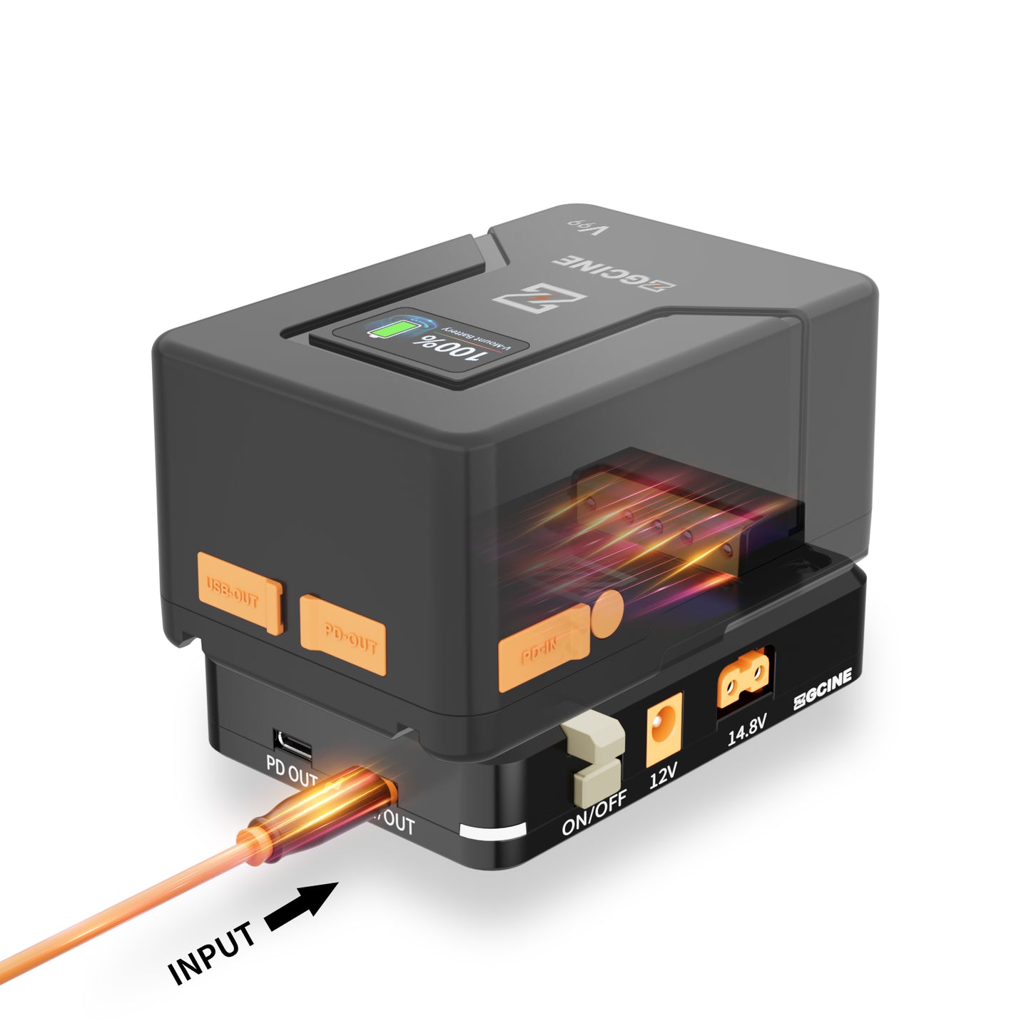 ZGCINE VM-VP2 KIT1 V MOUNT BATTERY PLATE(SUPPORT USB-C PD INPUT)