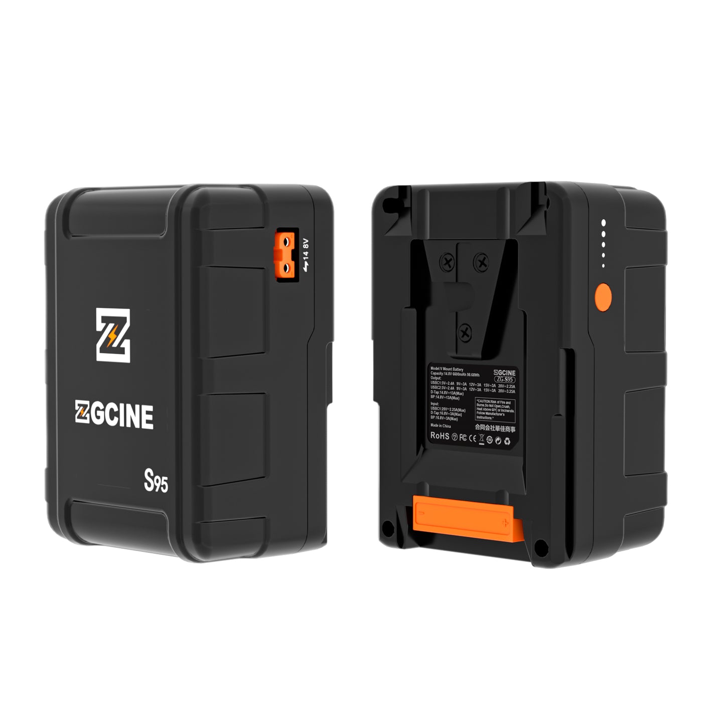 ZG-S95 V Mount Battery 14.8V 95WH,Support PD input/Output