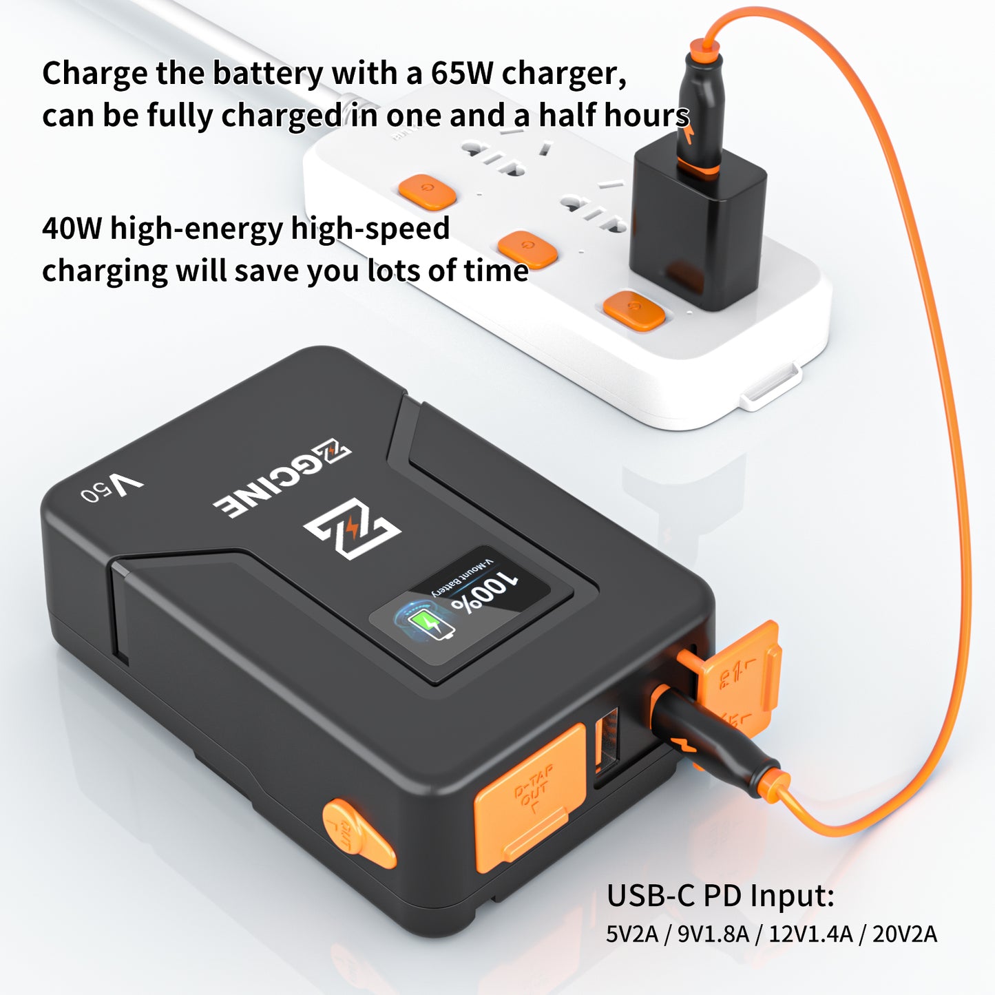 ZGCINE ZG-V50 V-MOUNT BATTERY 50Wh POCKET SIZE WITH PD FAST CHARGING