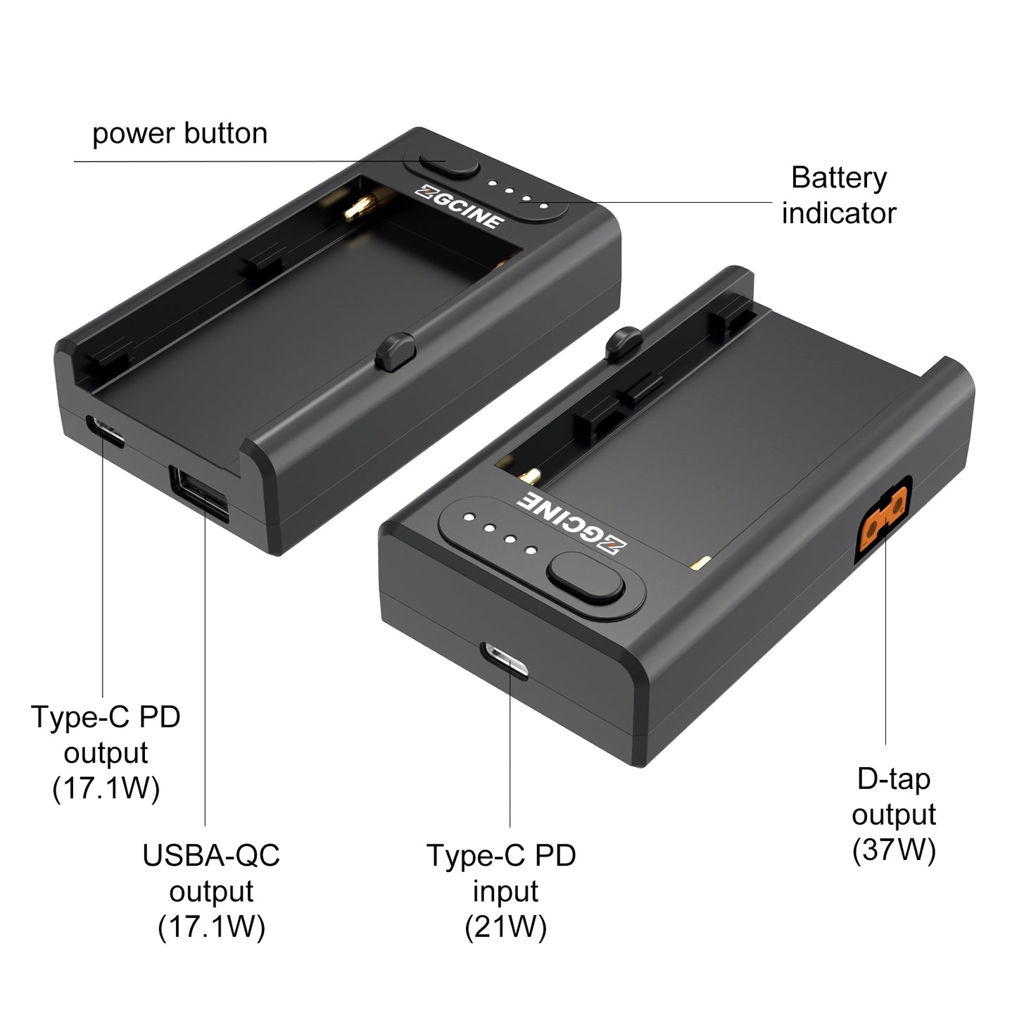 ZGCINE NP-F01 Battery Charger Adapter