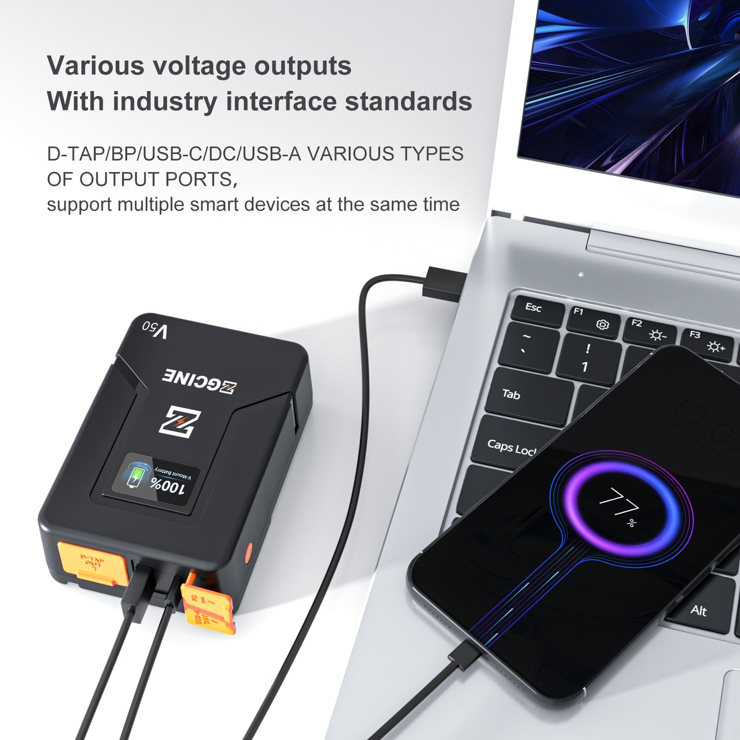 ZGCINE ZG-V50 V-MOUNT BATTERY 50Wh POCKET SIZE WITH PD FAST CHARGING