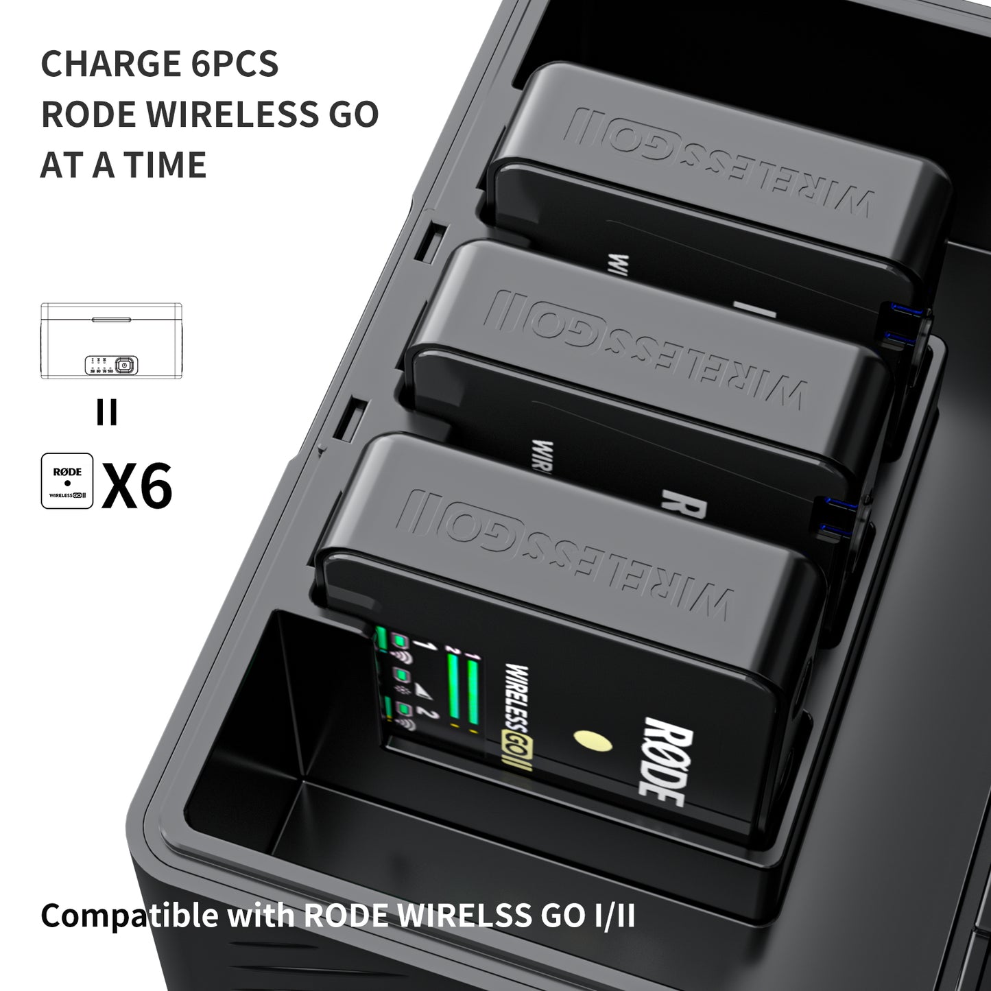 ZGCINE ZG-R30Pro Charging Case for Rode Microphones Wireless GO / Wireless ME/ Wireless Pro