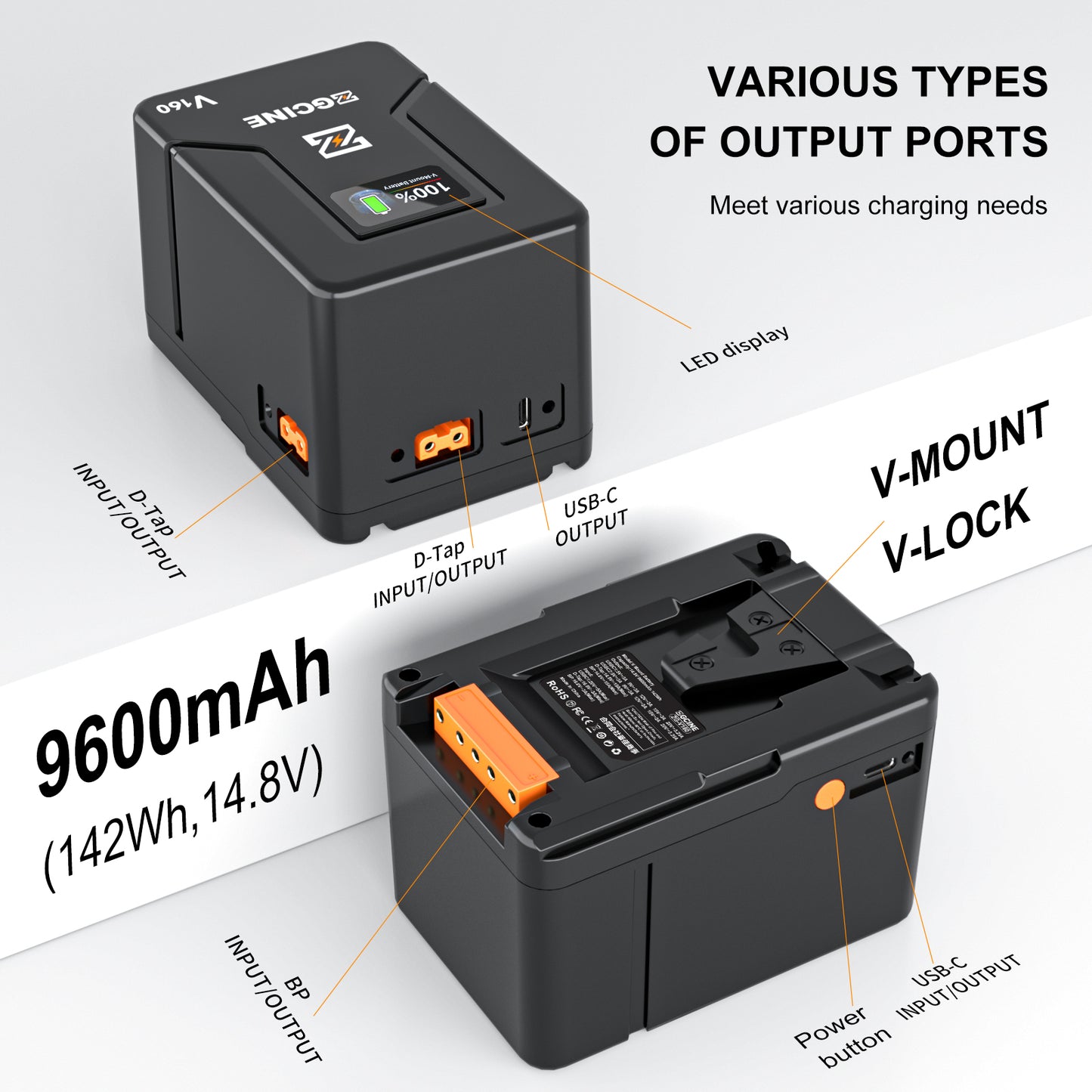 ZG-V160 V Mount Battery