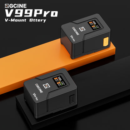 ZG-V99Pro V-Mount Battery Upgraded with PD100W faster charging speed, more ports and real-time smart display function (black)