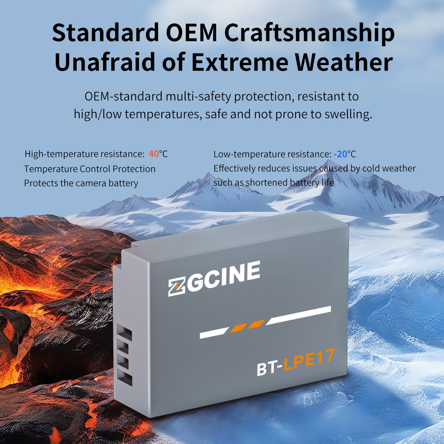 ZGCINE BT-LPE17 Camera Battery for Cano Camera (1030mAh Grey)