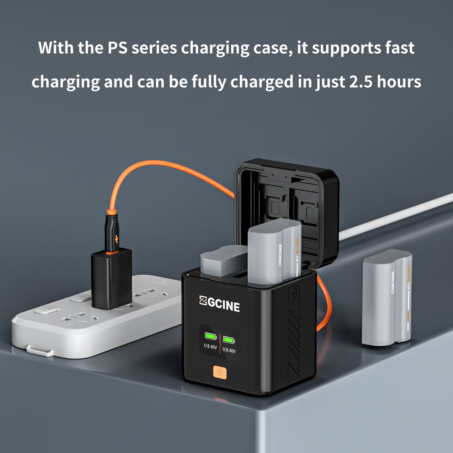 ZGCINE BT-EL15C Camera Battery for Nikon Camera (2400mAh Grey)