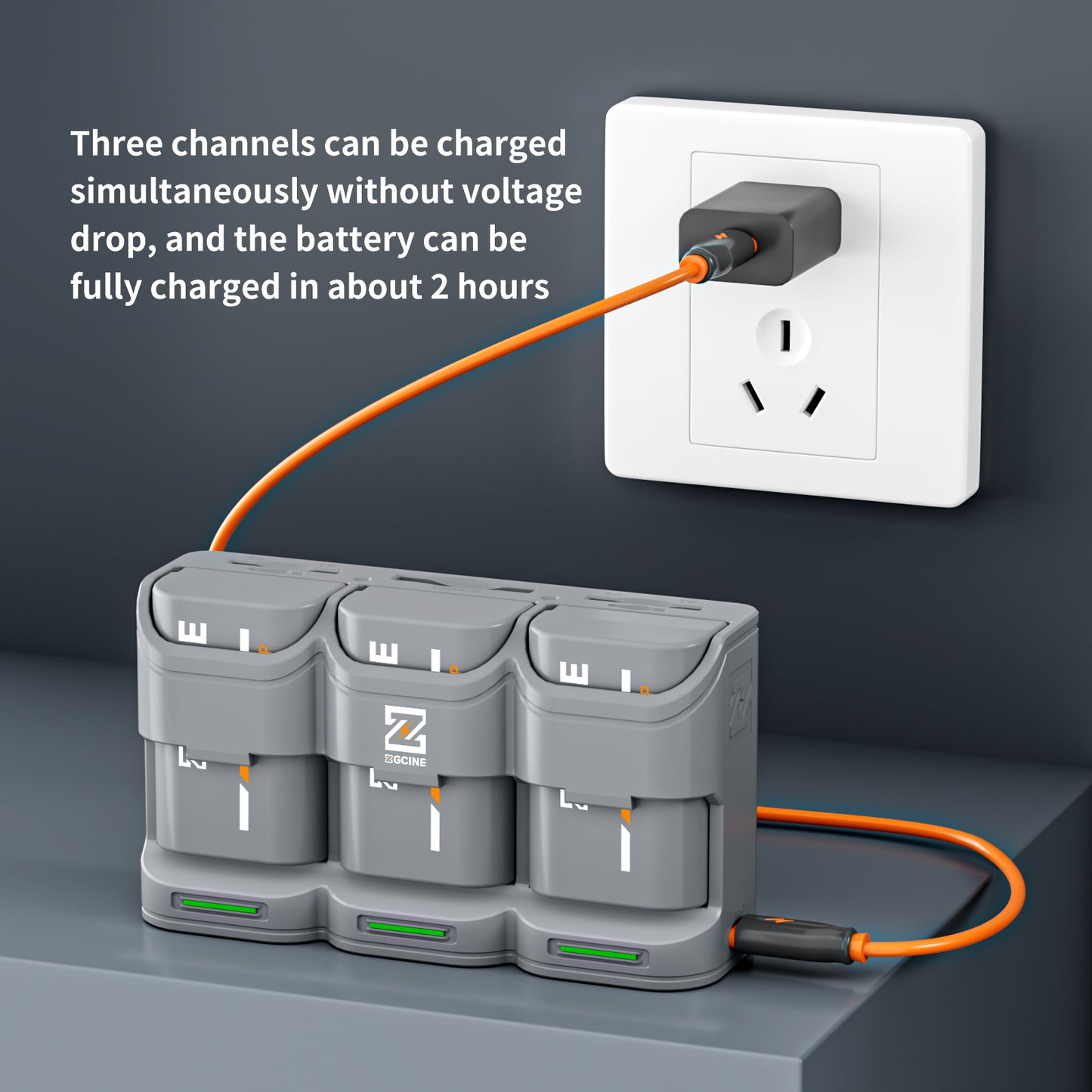 PC3-LPE6P Kit3 Travel Charging Case Kit with 3-Pack high-capacity LP-E6P Battery(2600mAH Grey)