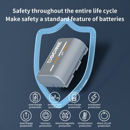 PC3-LPE6P Kit3 Travel Charging Case Kit with 3-Pack high-capacity LP-E6P Battery(2600mAH Grey)