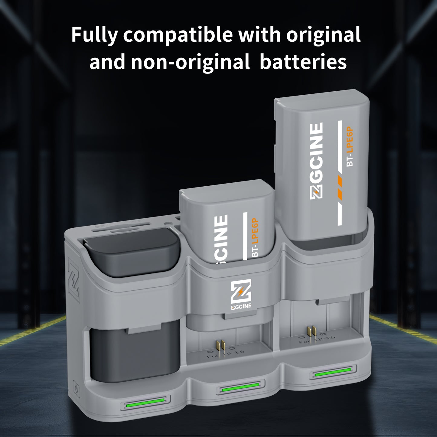 PC3-LPE6 Travel Charging Case for Canon LPE6/NH/E6P Battery(Grey）