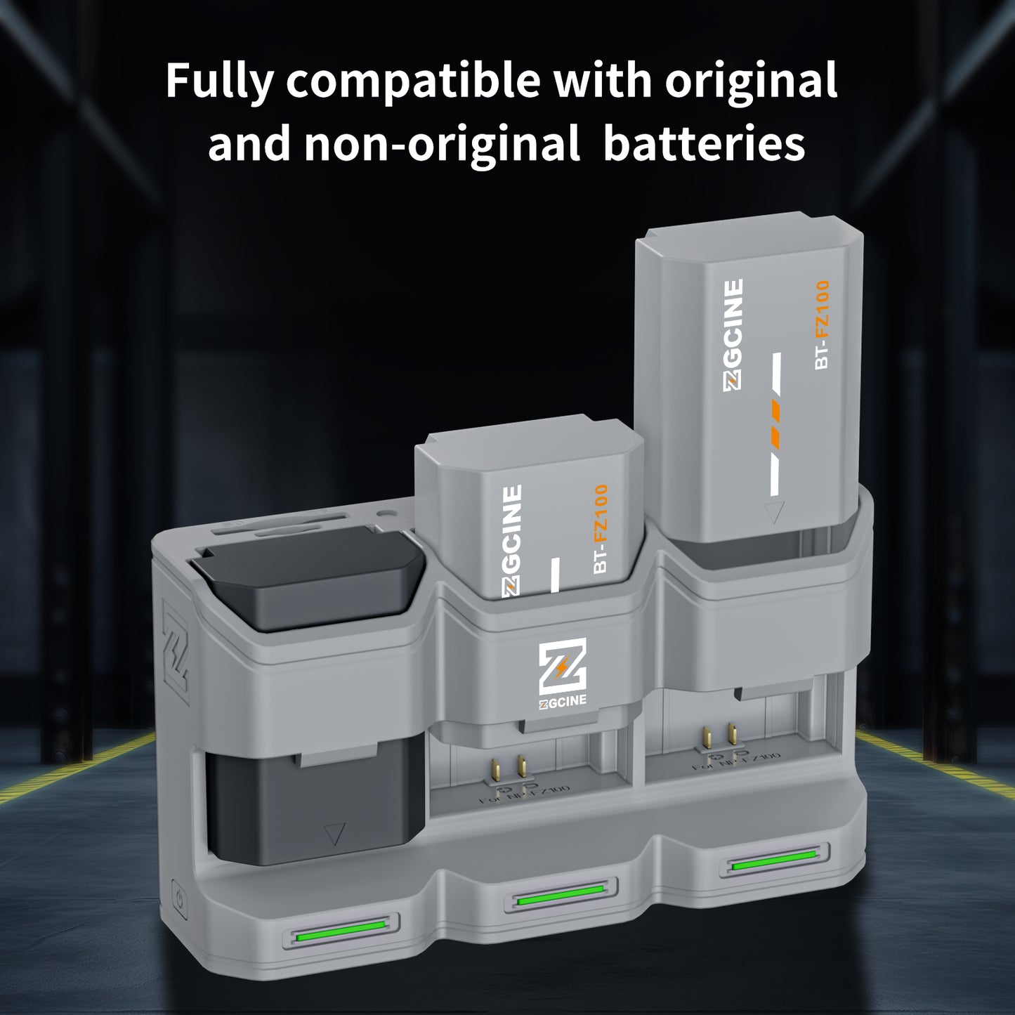 PC3-FZ100 Kit3 Travel Charging Case Kit with 3-Pack high-capacity NP-FZ100 Battery(2600mAH Grey)