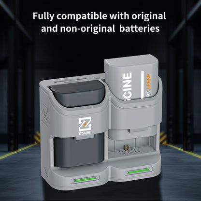 PC2-LPE6P Kit2 Travel Charging Case Kit with 2-Pack high-capacity LP-E6P Battery(2600mAh Grey）