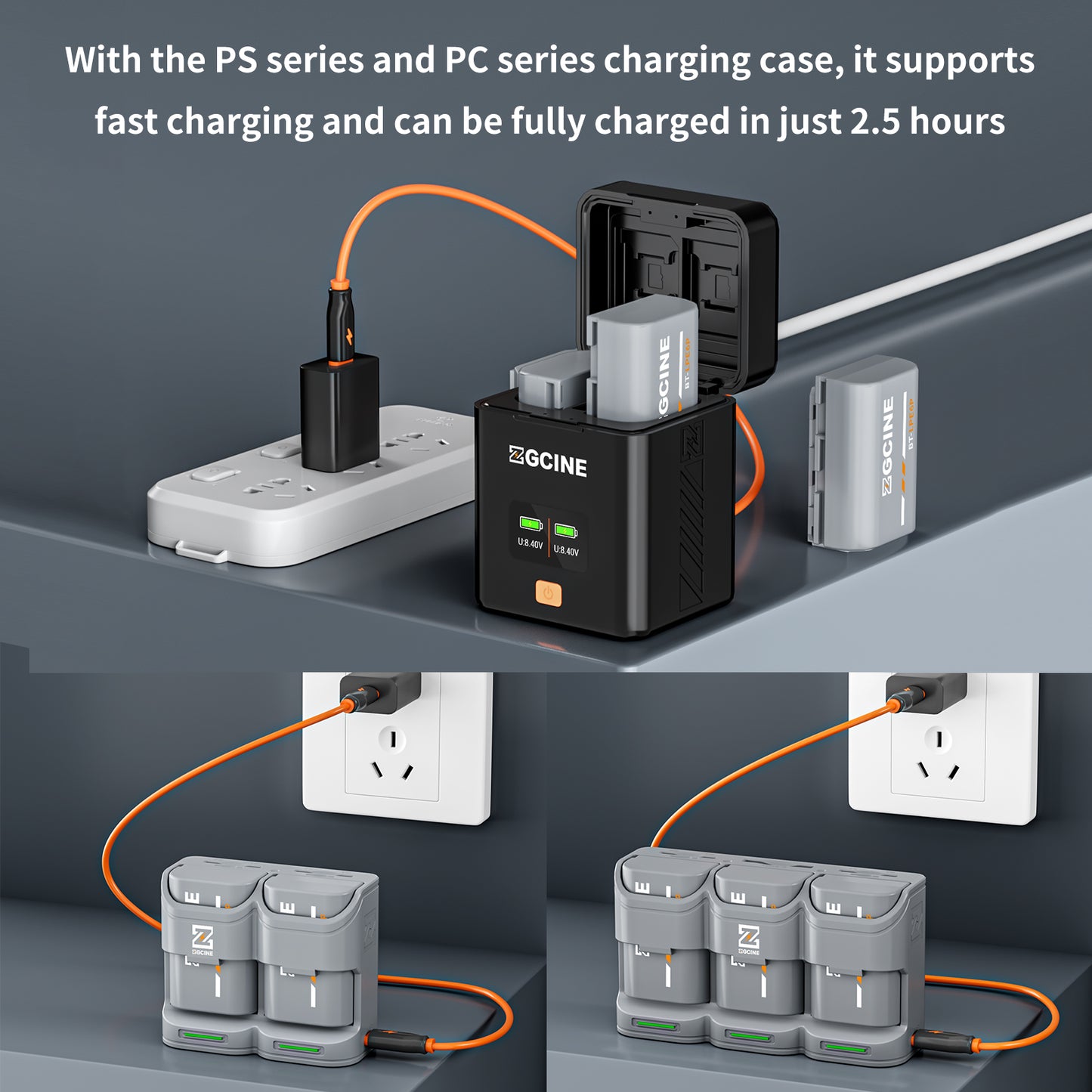 ZGCINE BT-LPE6NH Camera Battery for Canon Camera (2400mAh Grey)