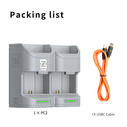 PC2-LPE6 Travel Charging Case for Canon LPE6/E6NH/E6P Camera Battery(Grey）