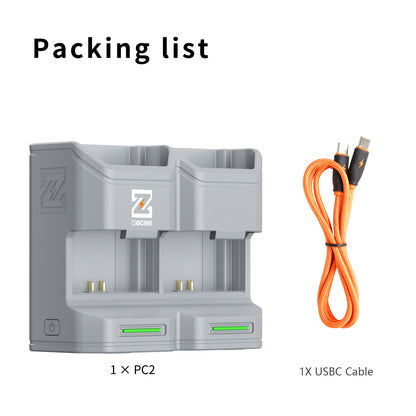 PC2-FZ100 Travel Charging Case for SONY NP-FZ100 Battery(Grey）