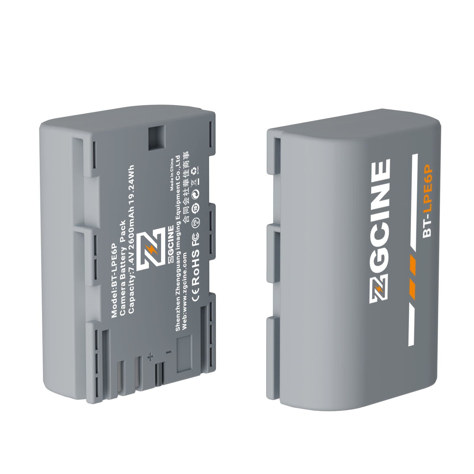 ZGCINE BT-LPE6P Camera Battery for Canon EOS R5 Mark II,R6 Mark III Ca