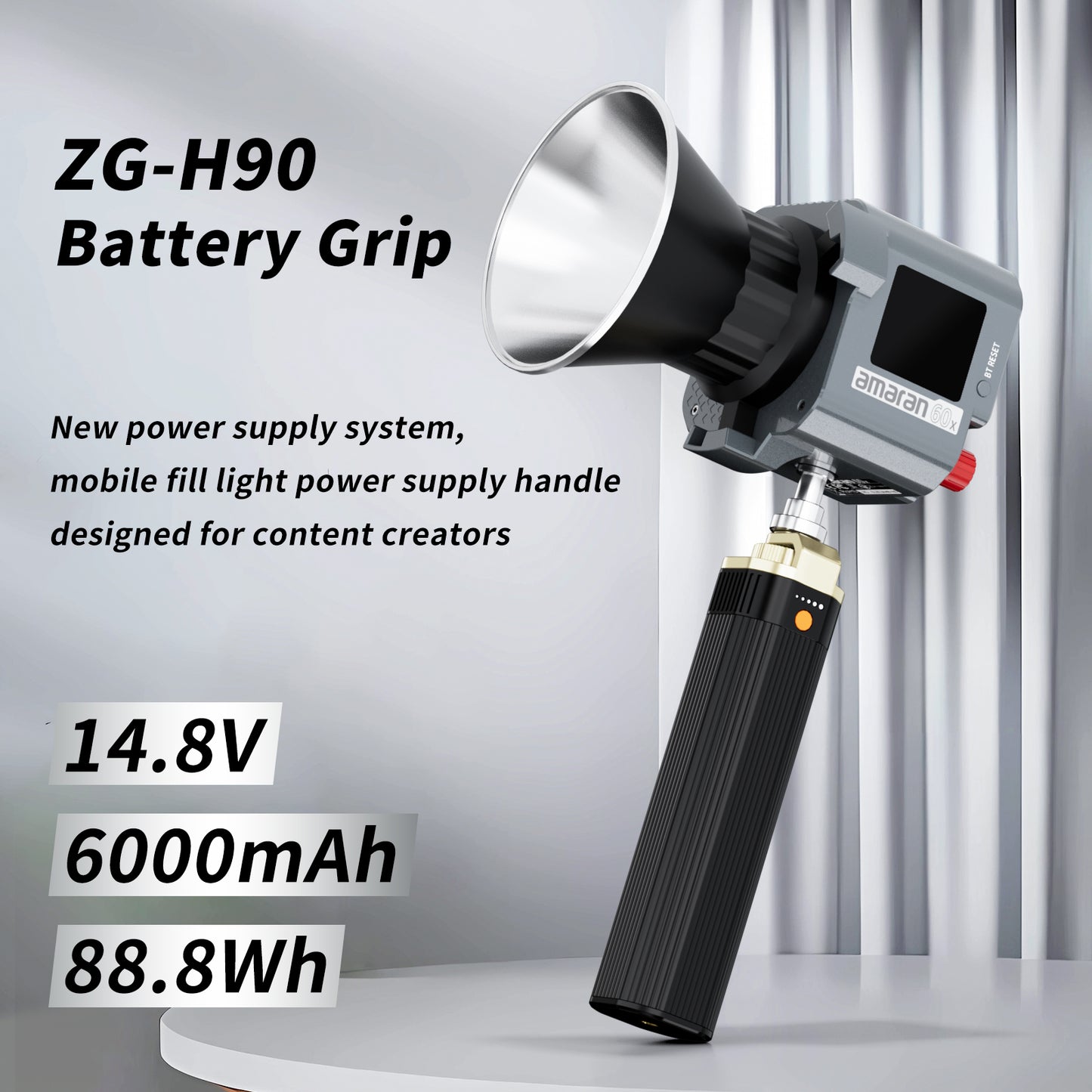ZGCINE ZG-H90 Battery Grip(Dedicated to handheld Video light)