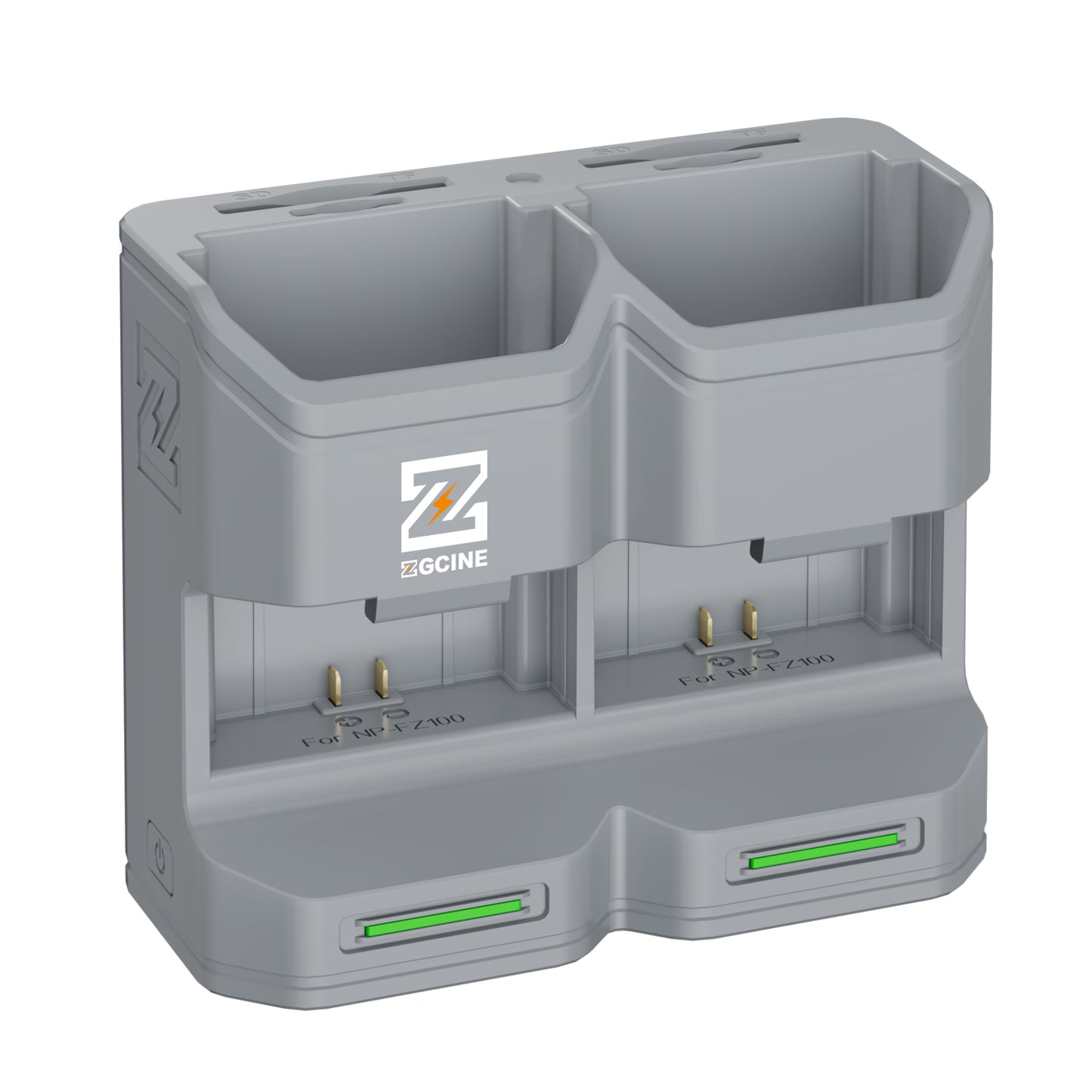 PC2-FZ100 Kit2 Travel Charging Case Kit with 2-Pack high-capacity NP-FZ100 Battery(2600mAh Grey）