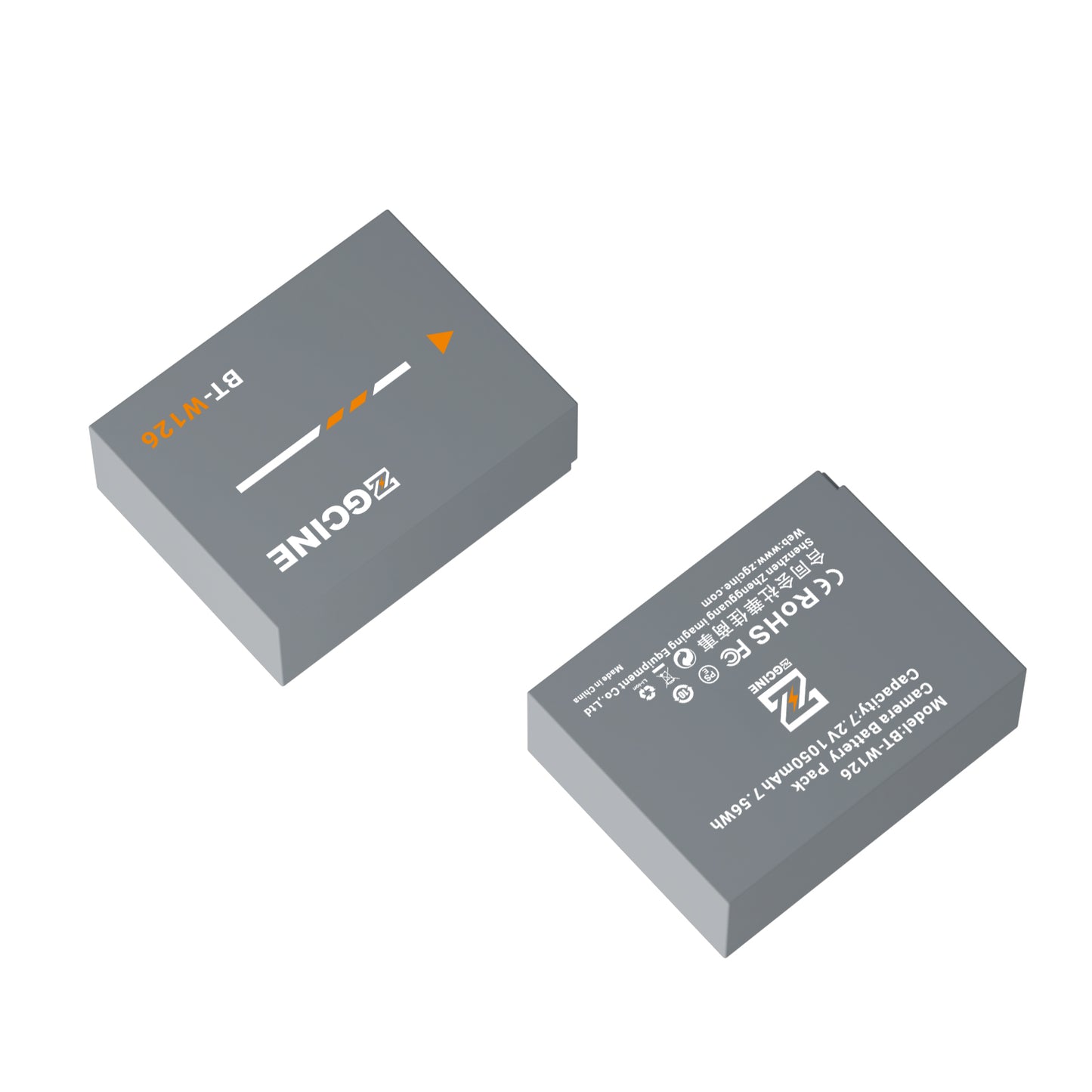 ZGCINE BT-W126 Camera Battery for Fujifilm Camera (1050mAh Grey)