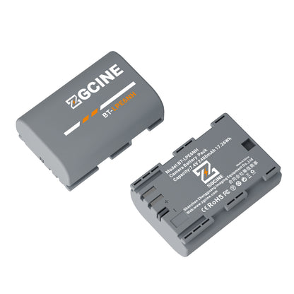 ZGCINE BT-LPE6NH Camera Battery for Canon Camera (2400mAh Grey)