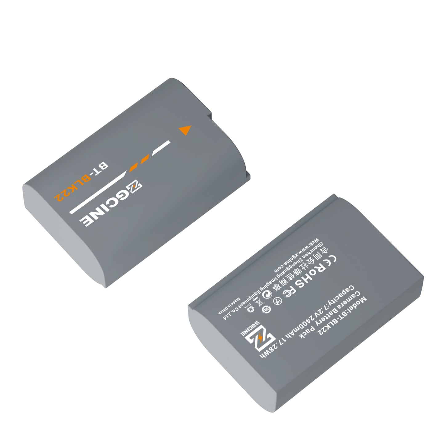 ZGCINE BT-BLK22 Camera Battery for Panasonic LUMIX Camear (2400mAh Grey)