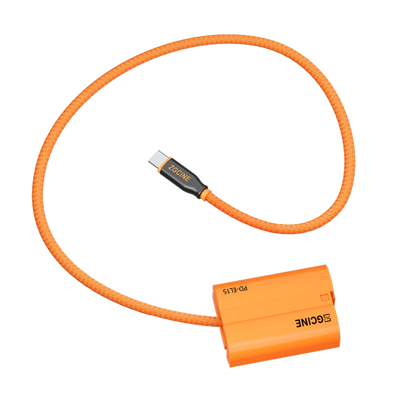 ZGCINE USB-C PD to EL15 for Nikon Dummy Battery Cable(braided wire)